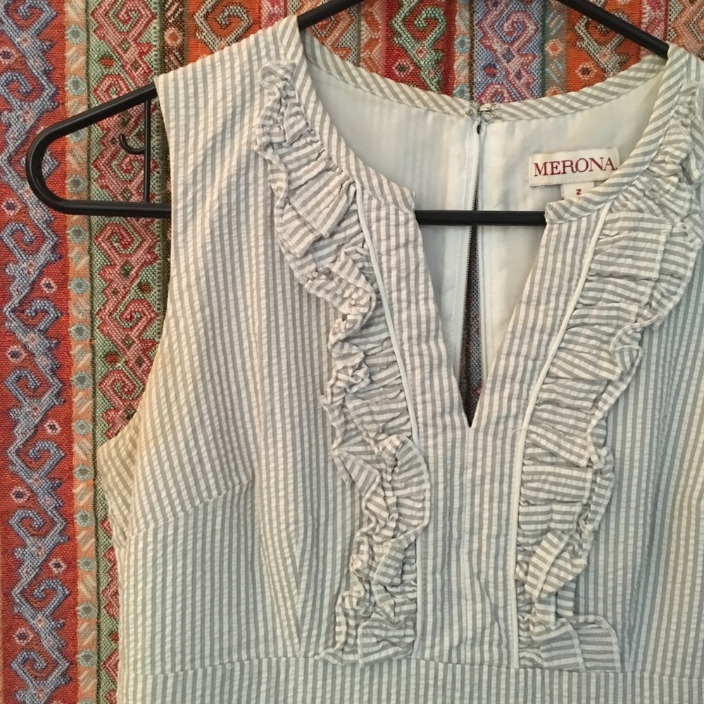 Merona dress seersucker / pinstripe